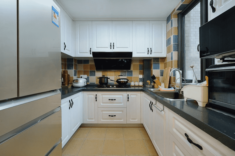宝山区中环国际二期112平美式风格三房厨房装修效果图