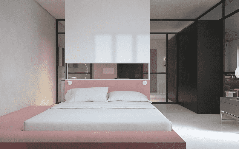 浦东新区98平简约风格二房卧室装修效果图