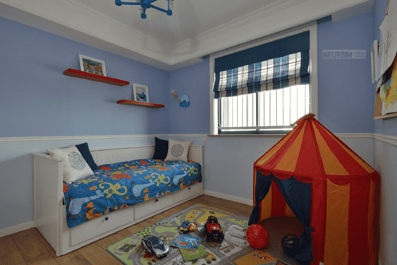 徐汇区85平美式风格二房儿童房装修效果图