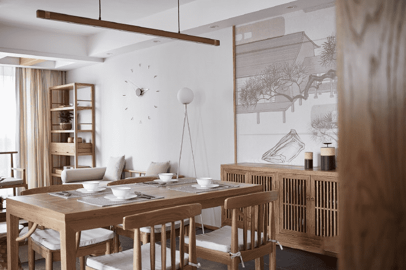 长宁区108平日式风格三房餐厅装修效果图