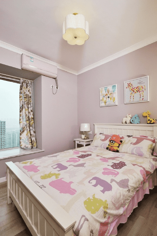 青浦区120平美式风格三房卧室装修效果图