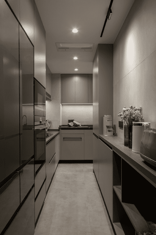 浦东新区95平简约风格二房厨房装修效果图