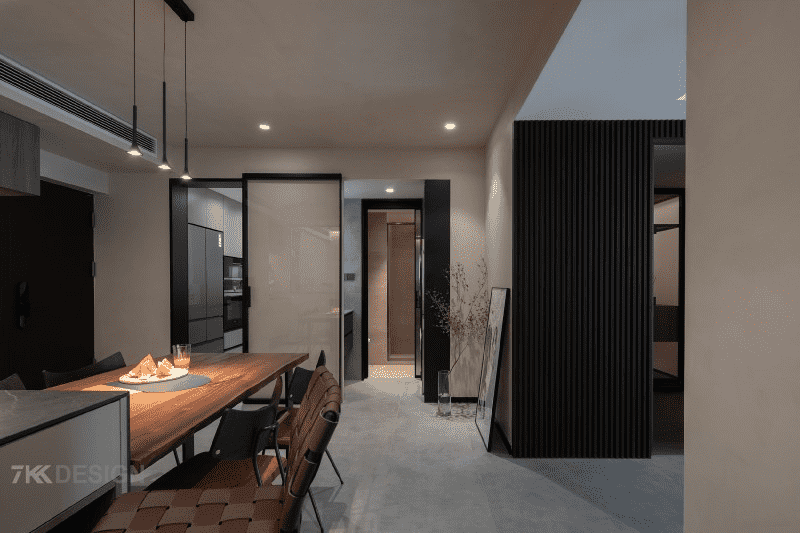 浦东新区95平简约风格二房餐厅装修效果图