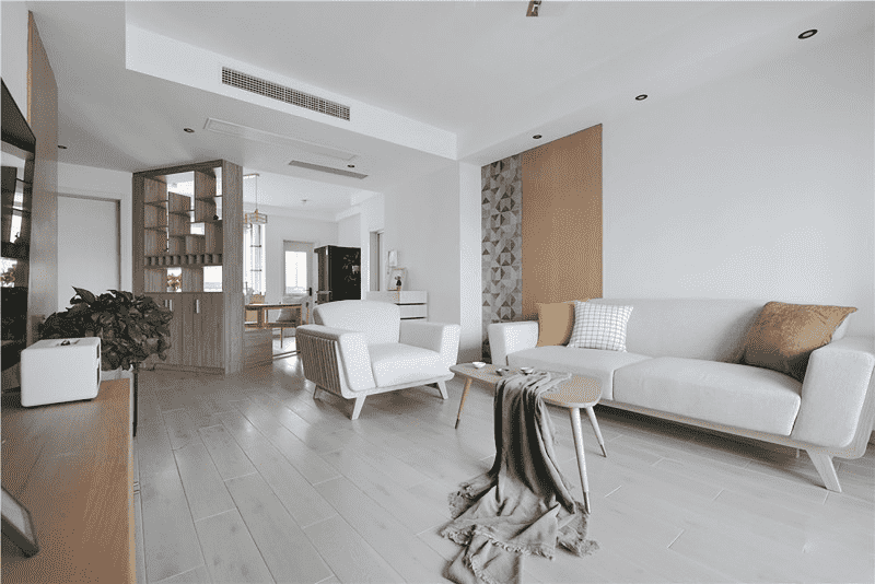 杨浦区88平日式风格二房客厅装修效果图