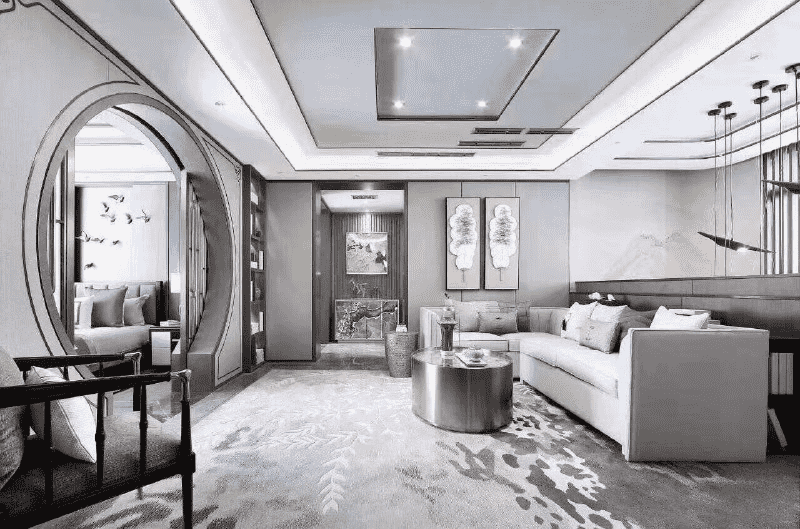 青浦区298平中式风格别墅客厅装修效果图