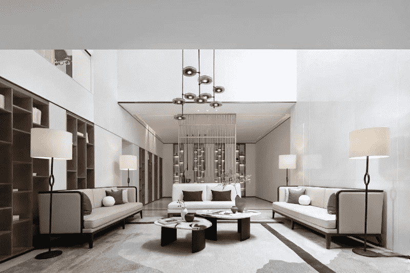 浦东102平中式风格复式客厅装修效果图