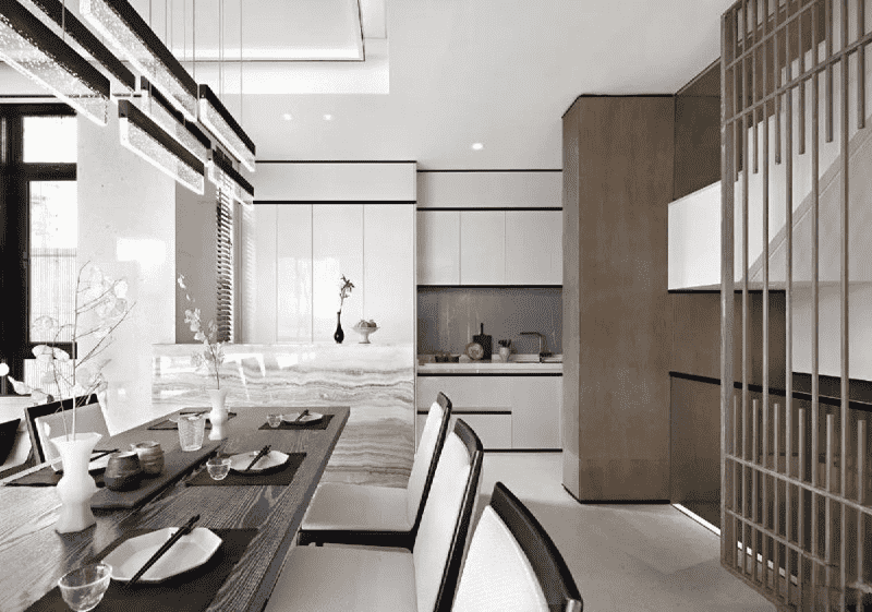 浦东102平中式风格复式厨房装修效果图