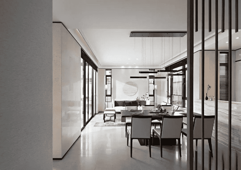 浦东102平中式风格复式餐厅装修效果图