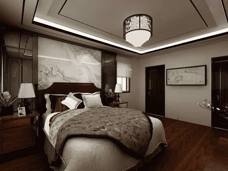 静安区111平中式风格复式卧室装修效果图