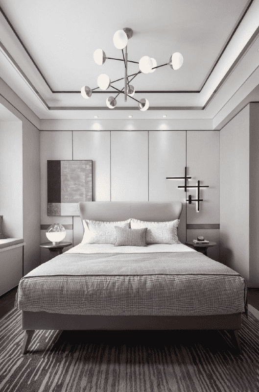 静安区155平简约风格复式卧室装修效果图