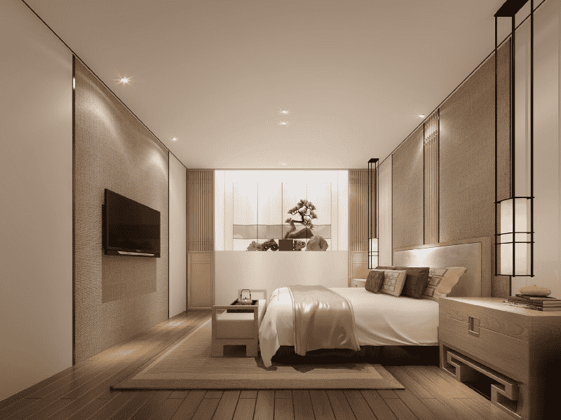 嘉定区460平中式风格别墅卧室装修效果图