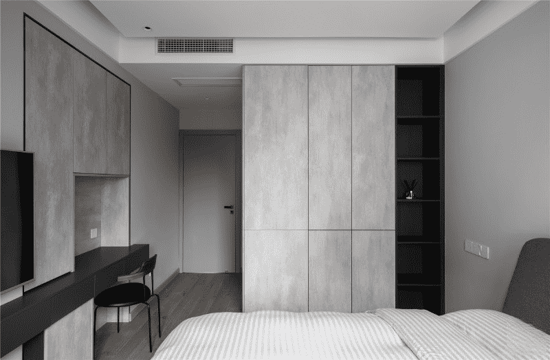 杨浦区93平现代风格二房卧室装修效果图