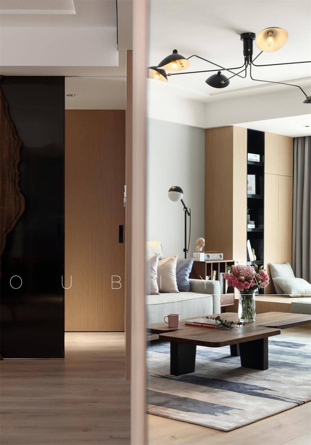 徐汇区尚汇豪庭107平现代简约风格两室户装修效果图