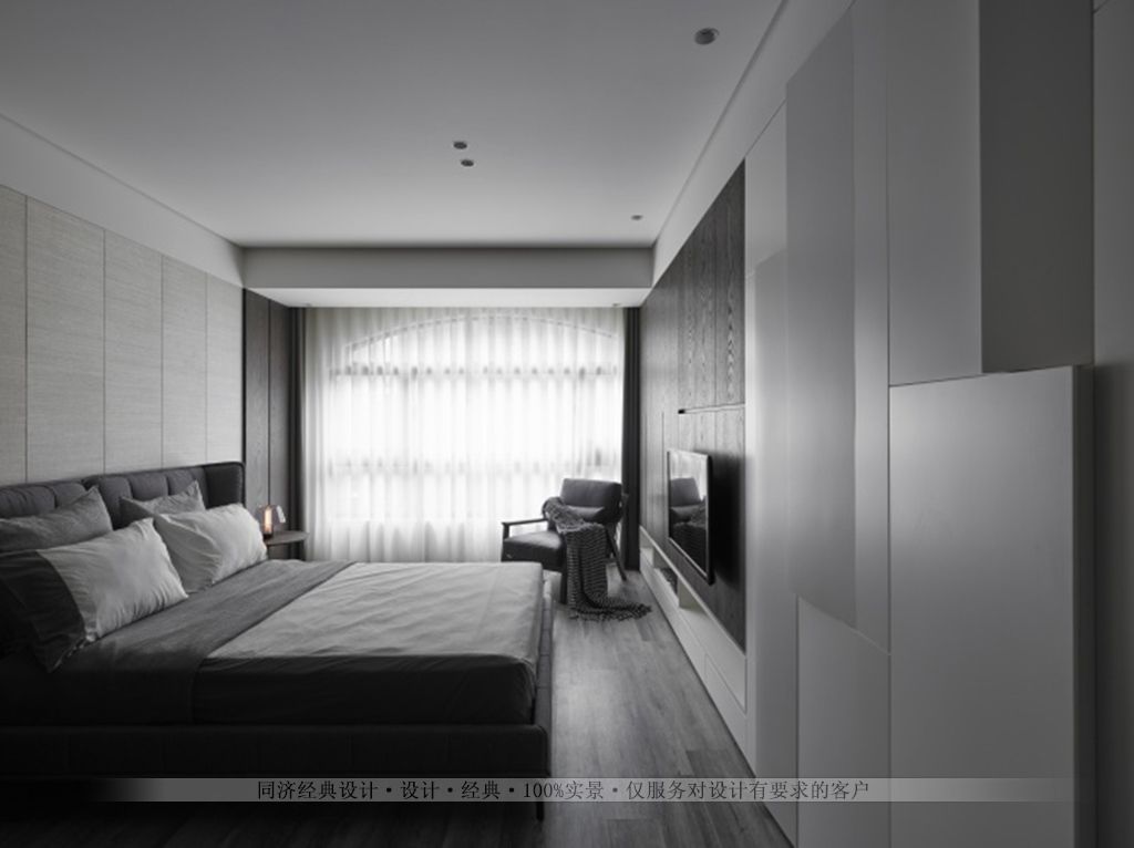 浦东天健萃园126平现代简约风格三室户装修效果图