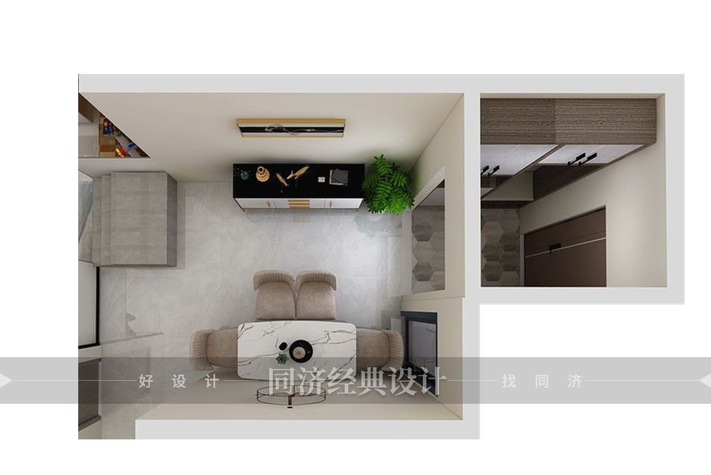 杨浦区文化佳园130平现代简约风格三室户装修效果图