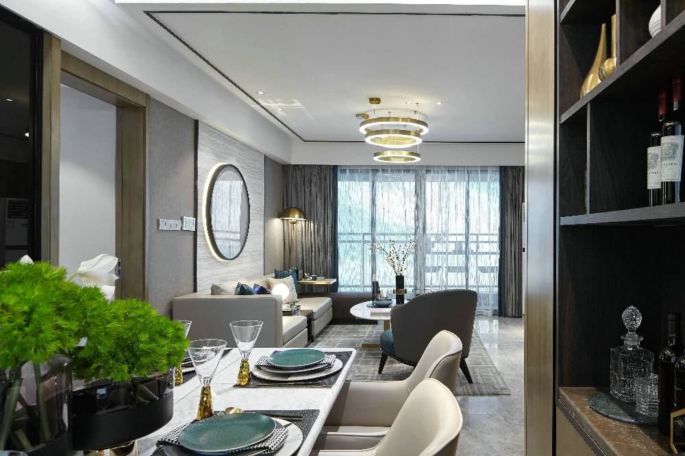 浦东康桥半岛国际公寓108平现代简约风格3室2厅装修效果图