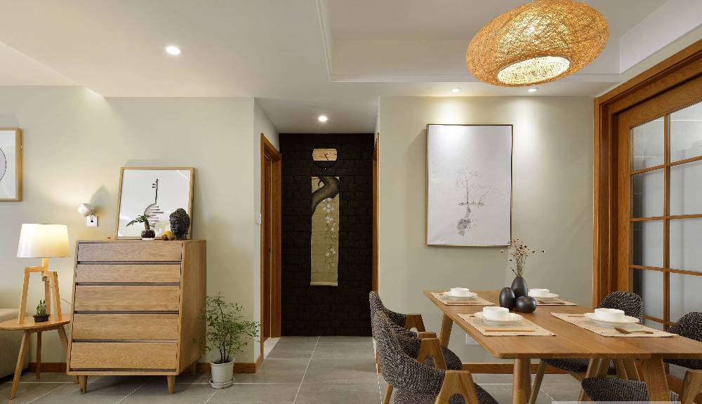 黄浦区锦城公寓120平日式风格两室户装修效果图