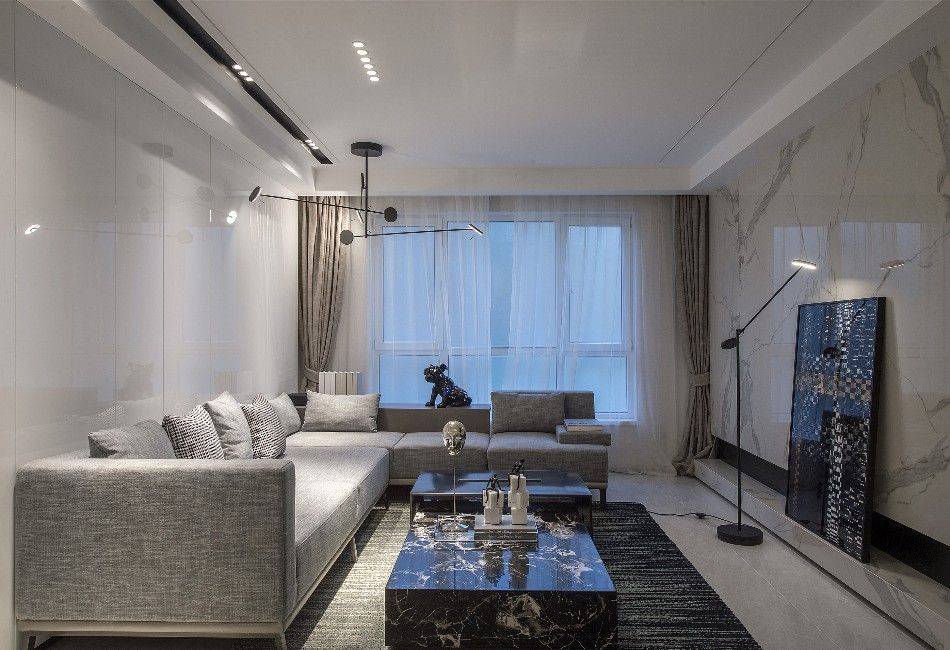 杨浦区汤臣豪园117平现代简约风格三室户装修效果图
