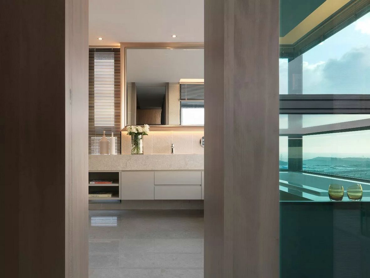 普陀区中海紫御豪庭248平现代简约风格三室户装修效果图
