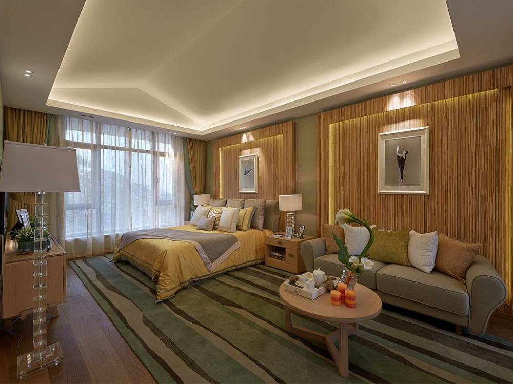 浦东大唐国际公寓128平现代简约风格三室户装修效果图