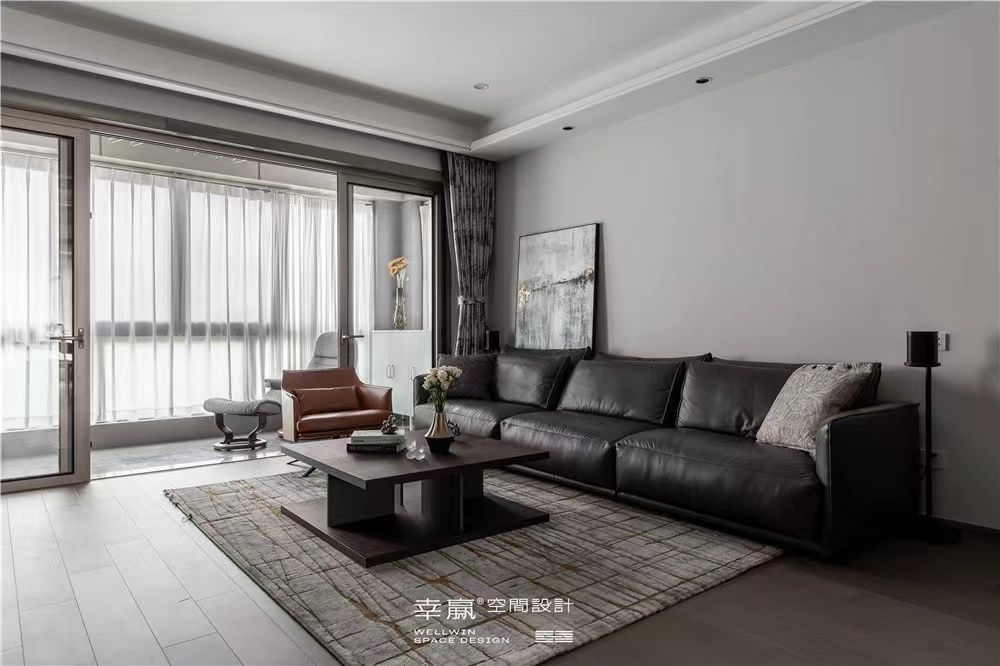 浦东尚海郦景160平现代简约风格三室户装修效果图