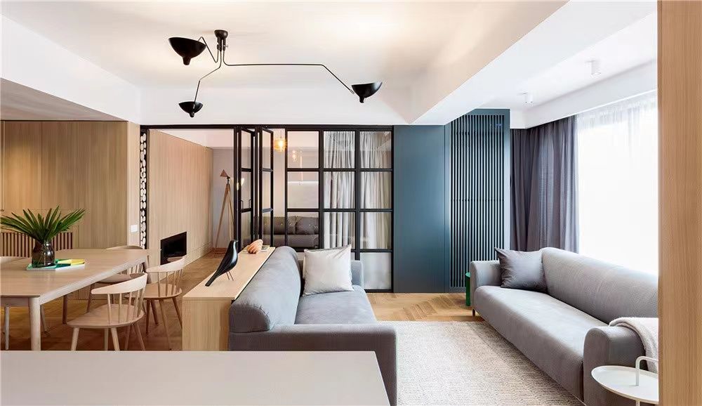 普陀区上海家园123平现代简约风格三室户装修效果图