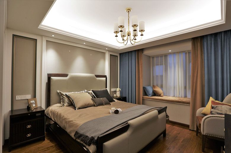 杭州锦都世家160平美式风格四室户装修效果图