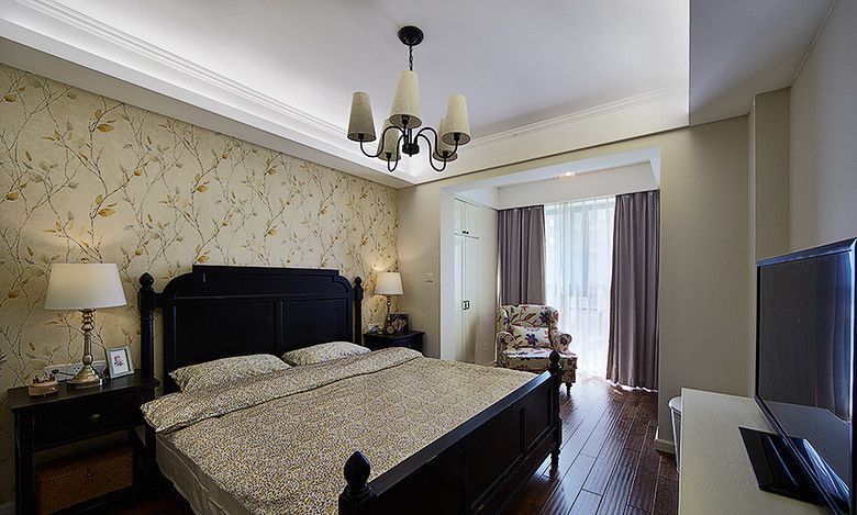 宝山区盛世宝邸二期89平美式风格两室户装修效果图