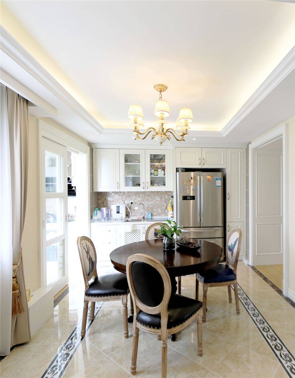 嘉定区中星海上名豪苑110平美式风格三室户装修效果图