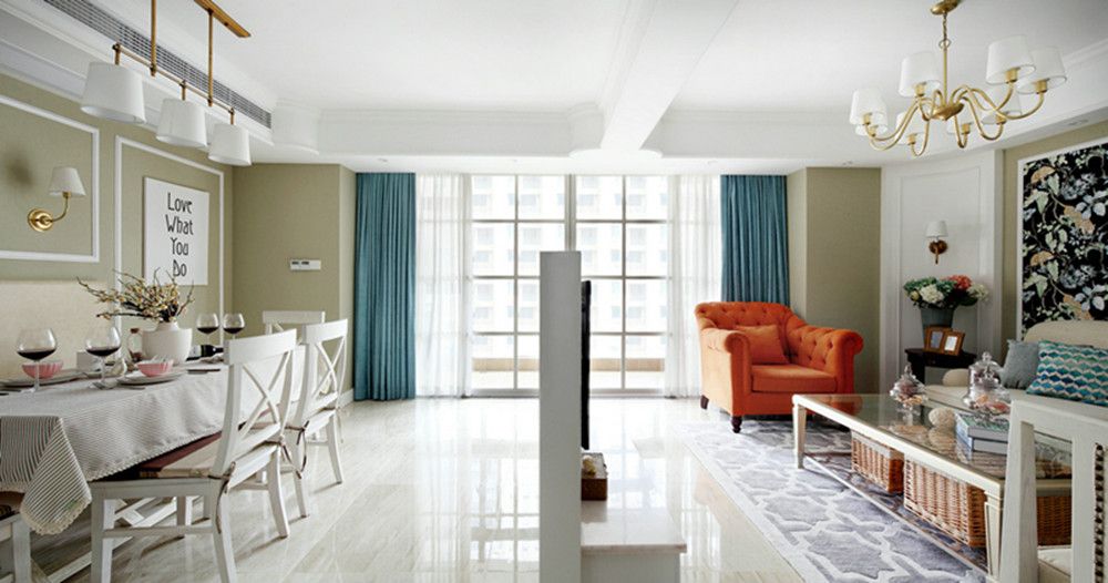 嘉定区泰盛公寓164平美式风格四室户装修效果图