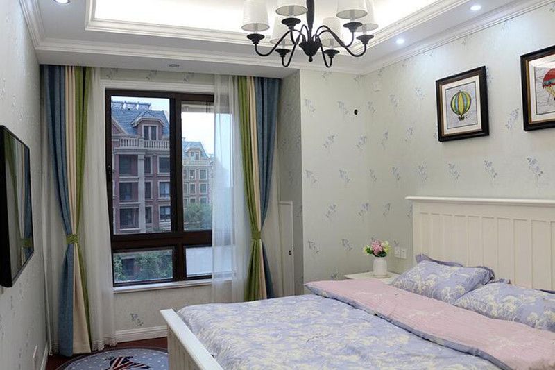 浦东三林世博家园92平美式风格两室户装修效果图