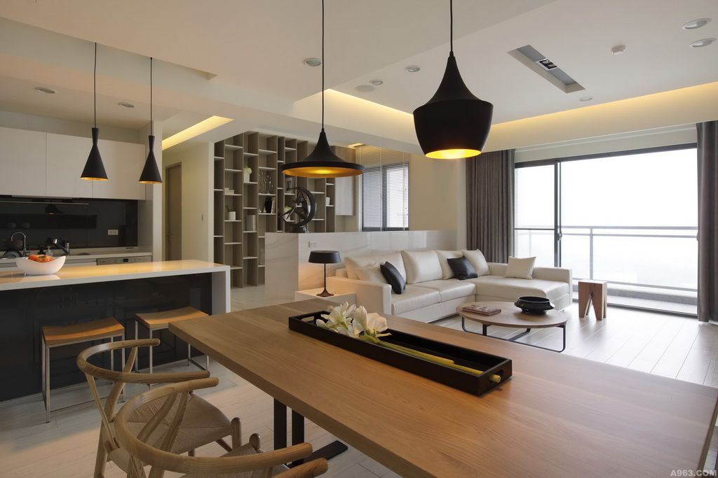 浦东上海绿城120平现代简约风格三室户装修效果图