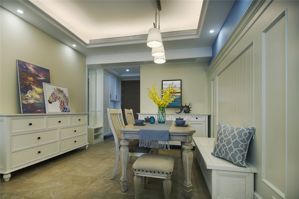 闵行区和润家园110平美式风格三室户装修效果图