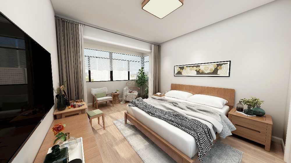 浦东绿缘公寓120平现代简约风格三室户装修效果图