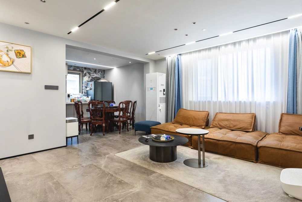 静安区宏业公寓122平现代简约风格三室户装修效果图