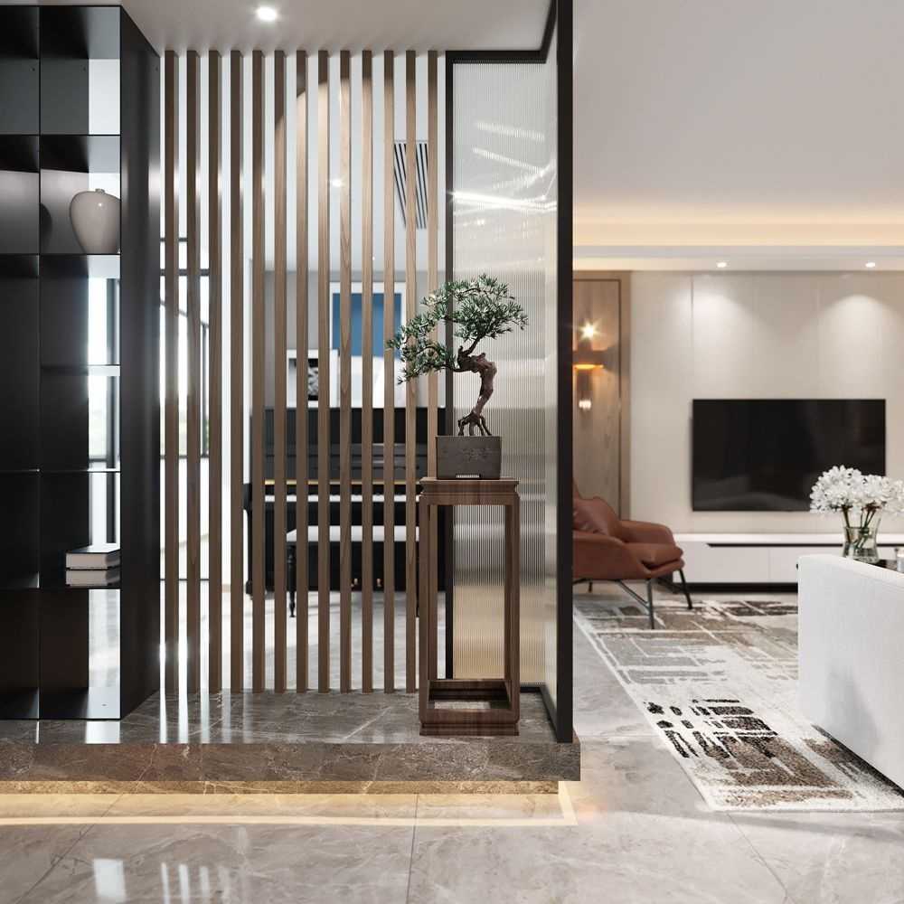 徐汇区海珠公寓130平现代简约风格三室户装修效果图