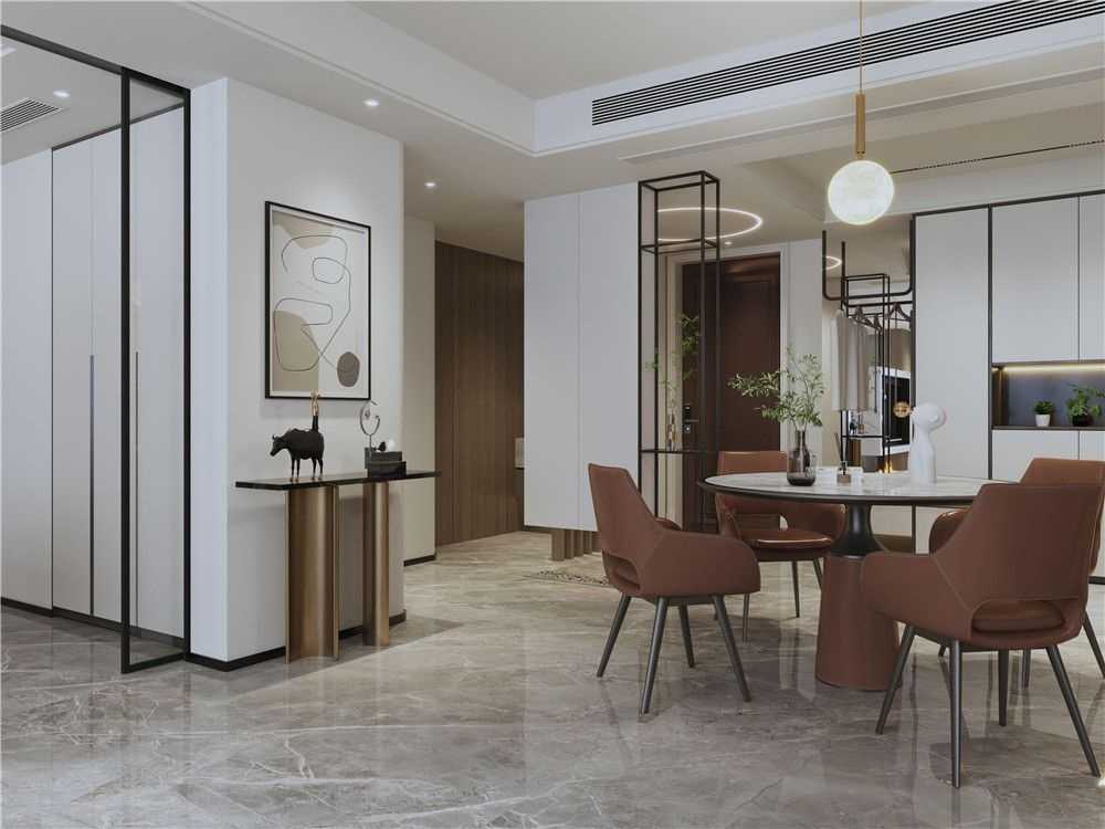 黄浦区豫欣公寓143平现代简约风格三室户装修效果图
