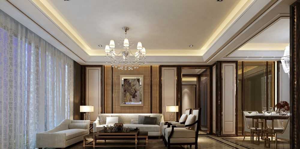 宝山区恒盛豪庭130平中式风格三室户装修效果图