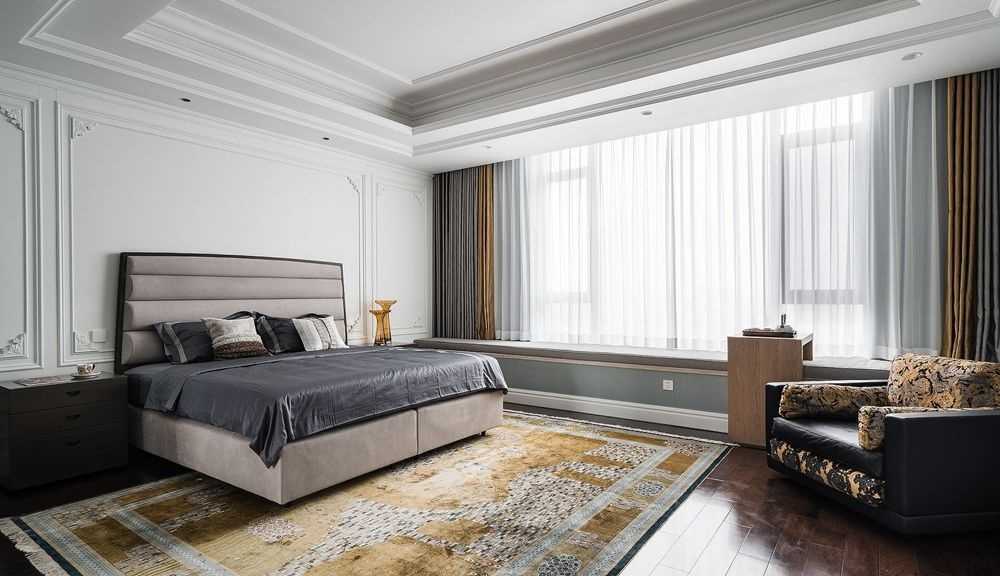 长宁区海逸公寓110平法式风格三室户装修效果图