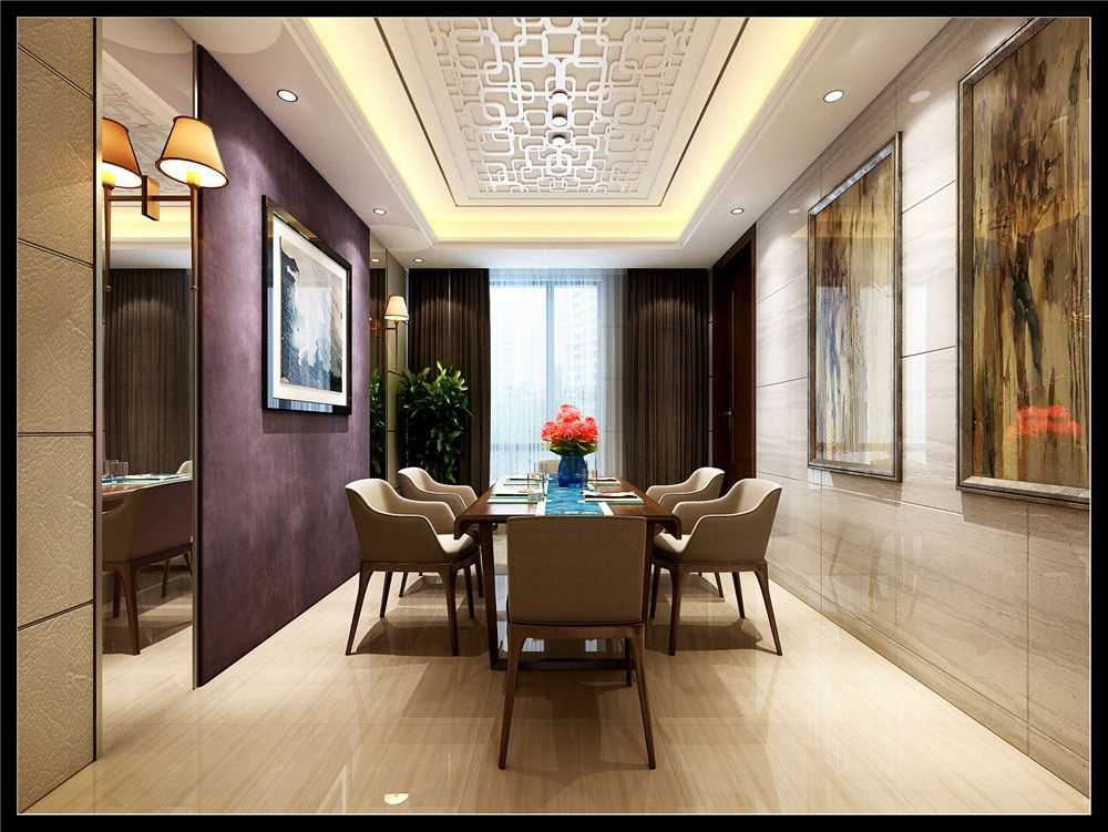徐汇区尚汇豪庭127平现代简约风格三室户装修效果图