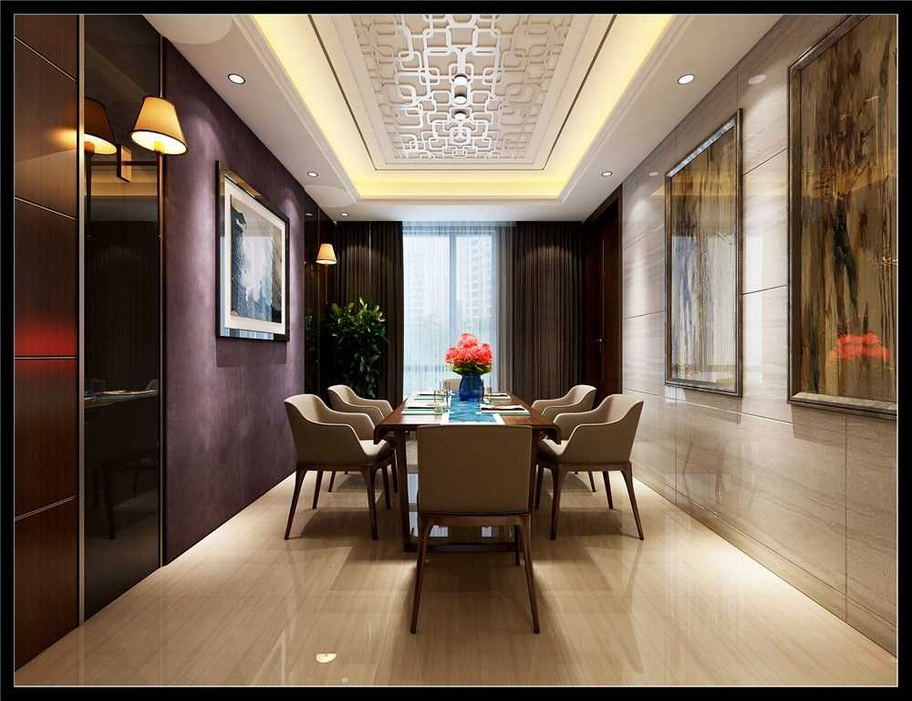 徐汇区尚汇豪庭127平现代简约风格三室户装修效果图