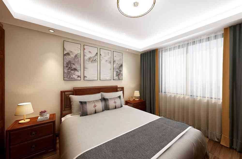 长宁区新安公寓130平中式风格两室户装修效果图