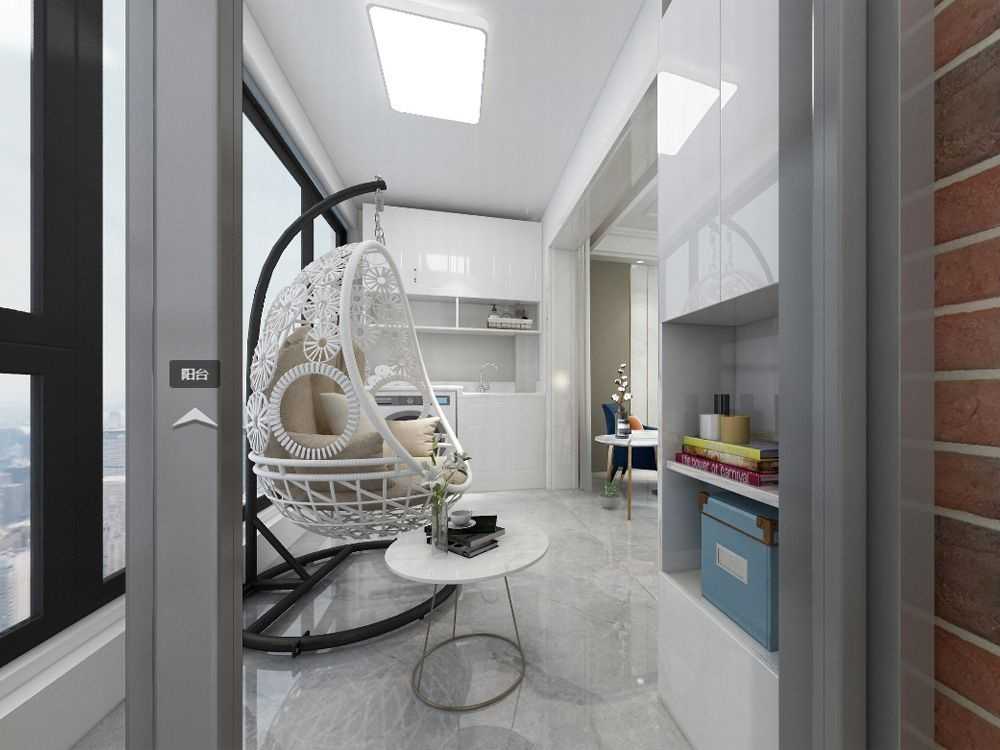 宝山区中环国际公寓125平美式风格三室户装修效果图