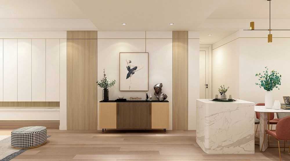 闵行区玫瑰公馆150平现代简约风格四室户装修效果图
