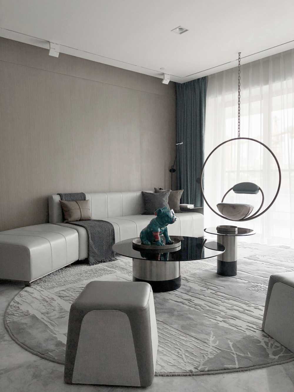黄浦区东淮海公寓140平现代简约风格三室户装修效果图