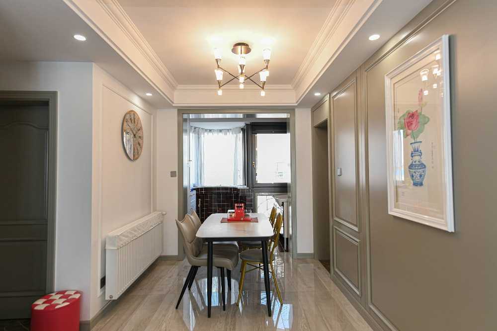 长宁区金鹿公寓140平美式风格四室户装修效果图