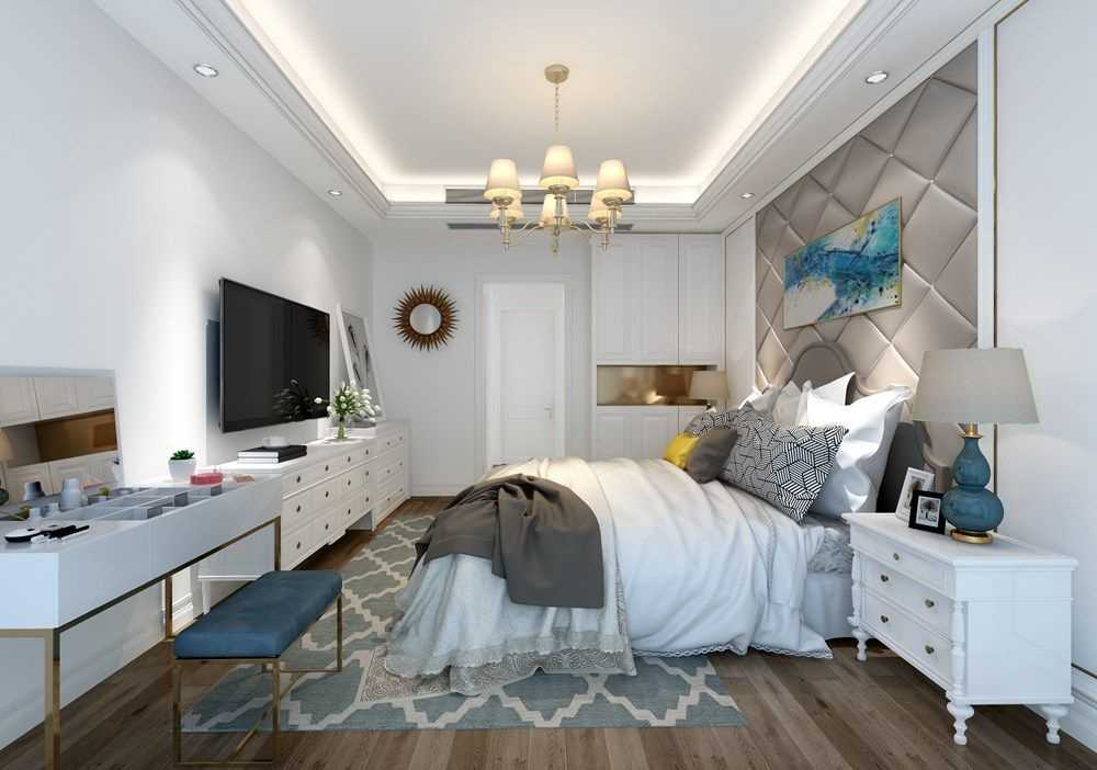 宝山区中环国际公寓127平欧式风格三室户装修效果图