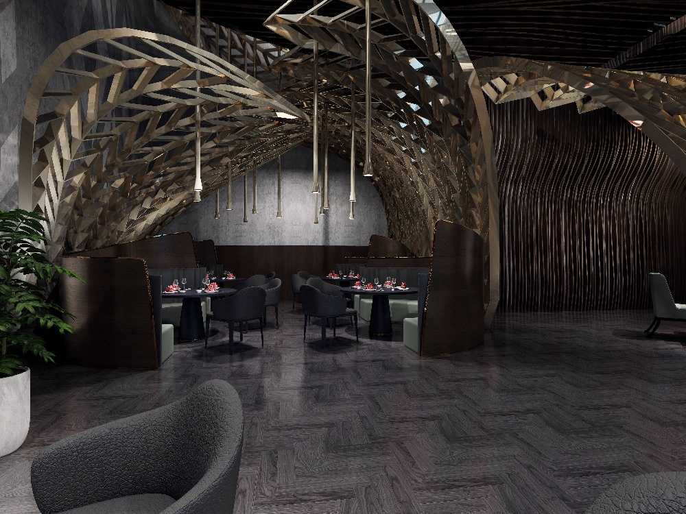 浦东轻食餐厅500平现代简约风格别墅装修效果图