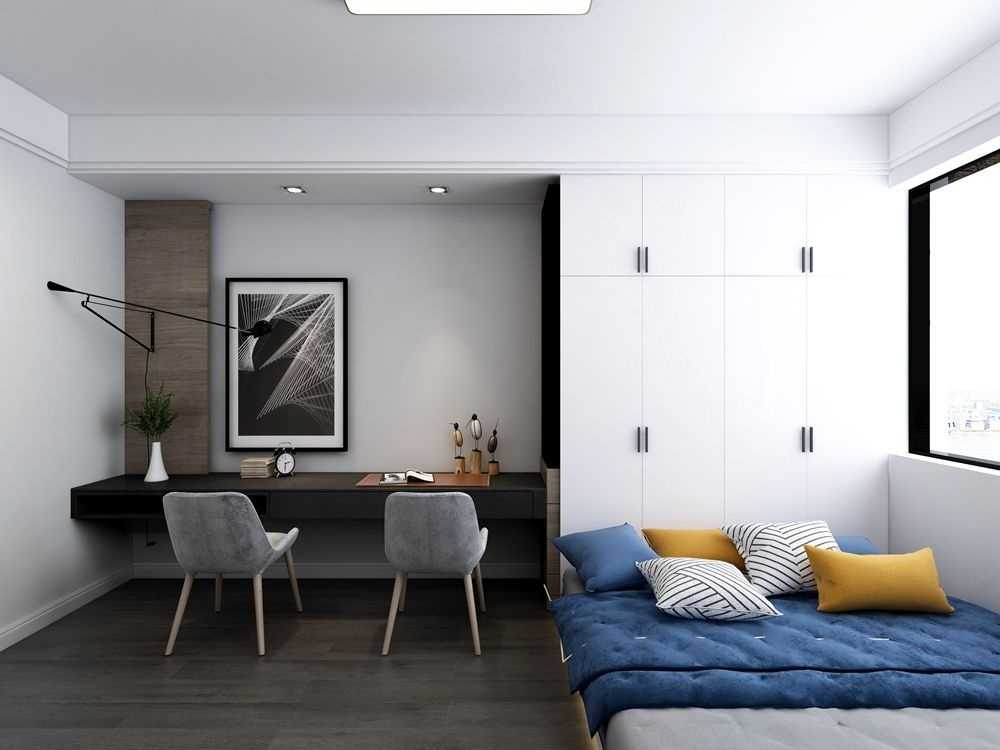 浦东中原小区80平现代简约风格两室户装修效果图