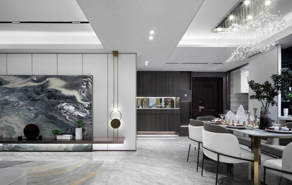 浦东蓝湾绿岛143平中式风格三室户装修效果图